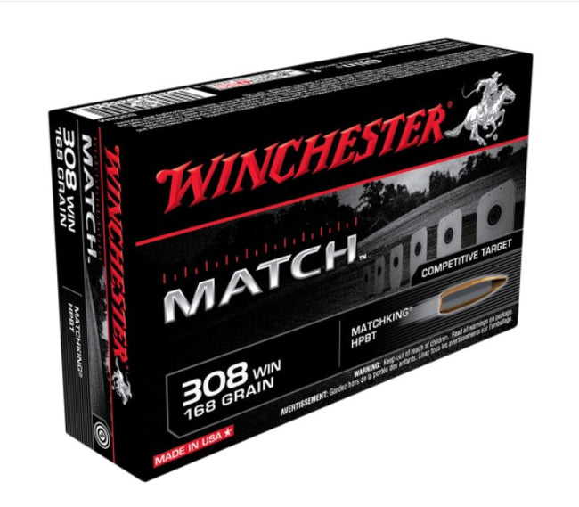 Winchester Match 308Win 168gr Sierra BTHP 20pk