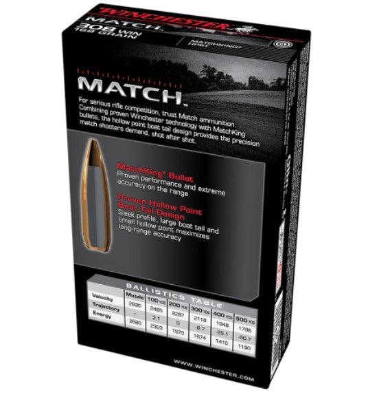 Winchester Match 308Win 168gr Sierra BTHP 20pk