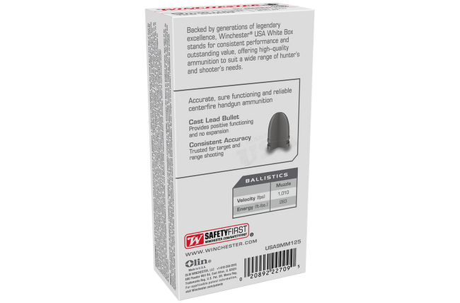 Winchester USA Value Pack 9mm Luger 125gr LRN 50pk -  X10 PACK  $285.00