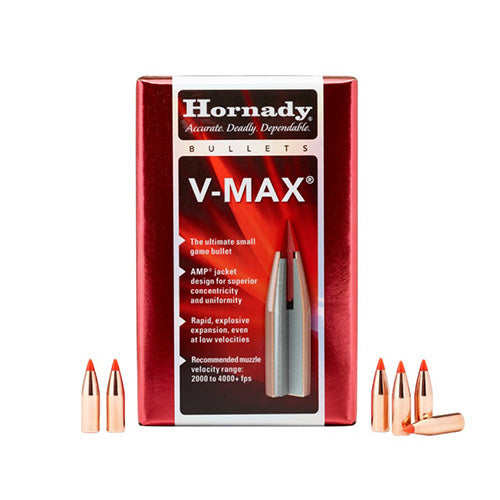 Hornady 22 Cal .224 55gr V-Max 100 Pack Box