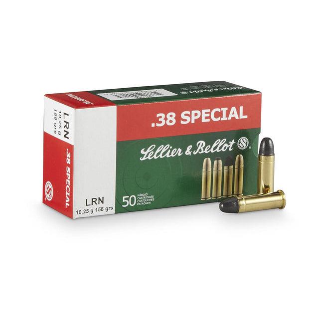Sellier & Bellot 38 Special 158gr LRN 50 Pack Handgun Ammunition