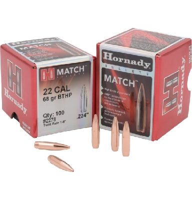Hornady 22 Cal .224 68gr BTHP Match 100PK