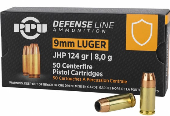 PPU 9mm 124gr JHP 50pk