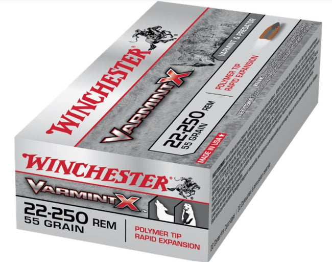 Winchester Varmint X 22-250Rem 55gr PT 3680fps 20pk