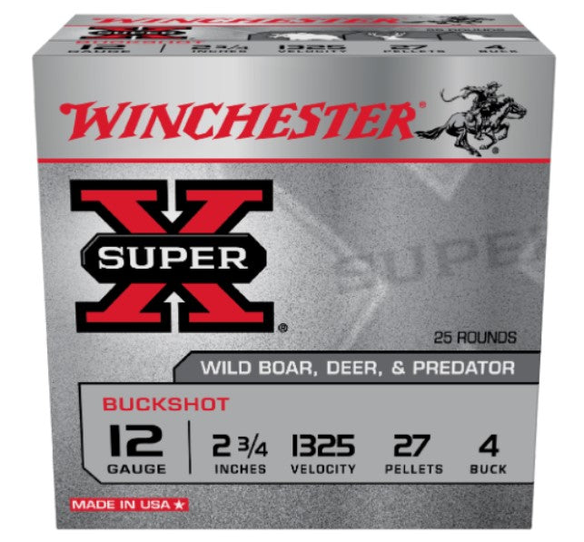 Winchester Buckshot 12G #4 Buck 25pk