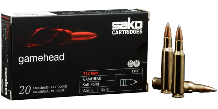 Sako 222 Rem 55gr Gamehead 20PK