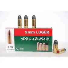 Sellier and Bellot 9mm Luger 124gr LRN 50pk