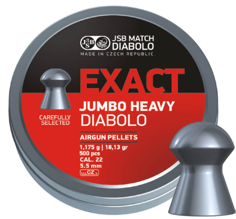 JSB Jumbo Exact Heavy 22 18gr 500pk