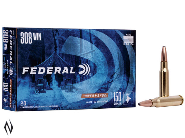 FEDERAL 308 WIN 150GR SP POWER-SHOK • Pack 20