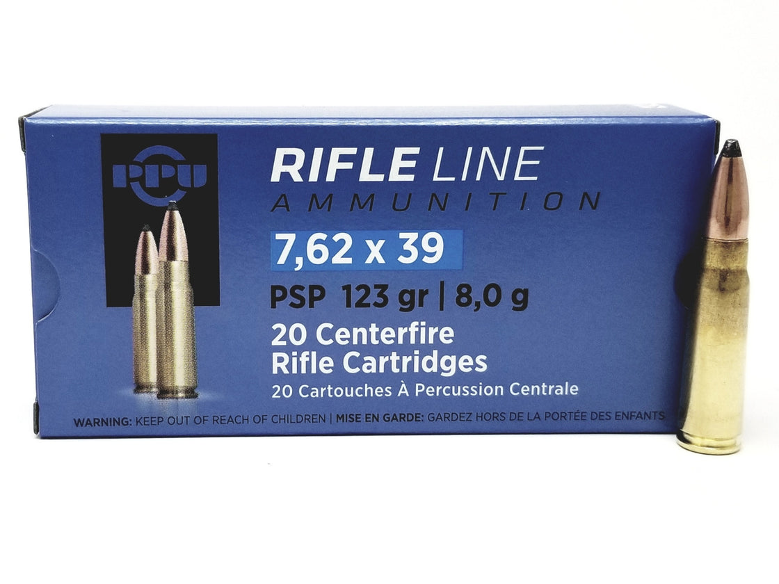 PPU 7.62x39 123gr PSP 20pk