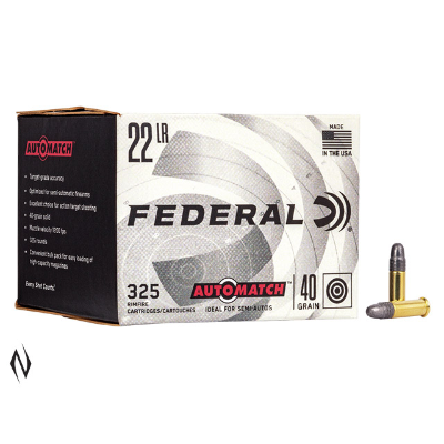 FEDERAL 22LR 40GR AUTOMATCH 325 PK 1200FPS