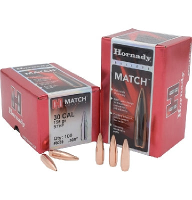 Hornady 30cal 308 155gr BTHP Proj 100pk