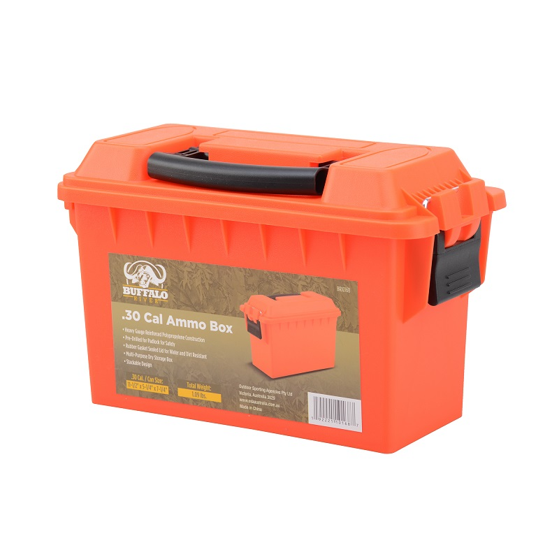 Buffalo River .30 Cal Plastic Ammo Box Emergency orange