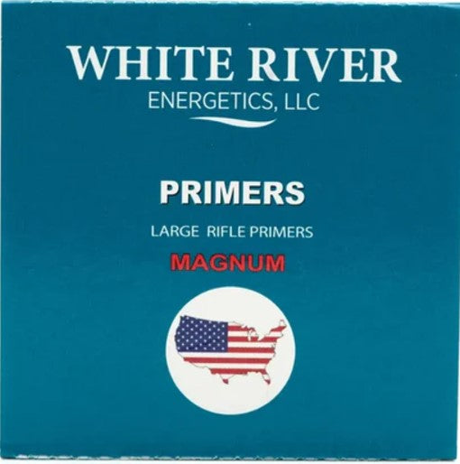 WHITE RIVER ENERGETICS - LARGE RIFLE MAGNUM PRIMERS 100PK