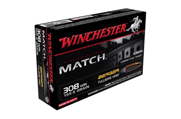 Winchester Match 308win 155.5gr Berger BTM 20PK