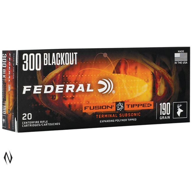 FEDERAL 300AAC BLACKOUT 190GR FUSION SUBSONIC EXPANDING