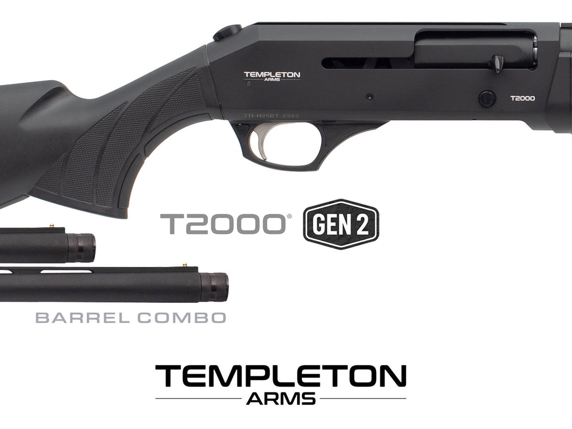 Templeton Arms Gen 2 -T2000 Push Button Release Shotgun Synthetic 20"/28" Combo, Right Hand