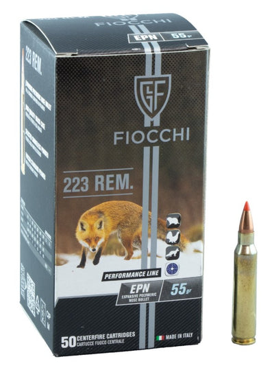 FIOCCHI 223 REM 55GR VMAX 50PK - 55GR POLYMER TIP