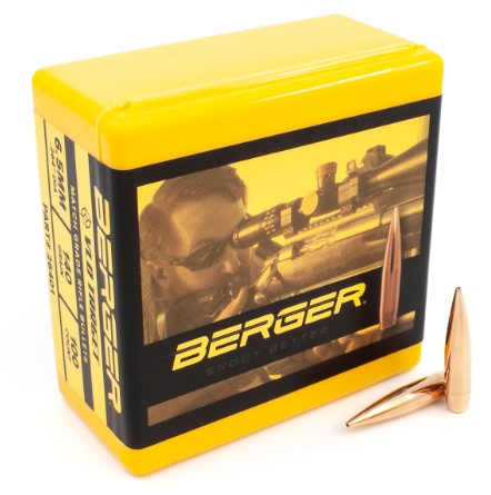 Berger 6.5mm 140 gr VLD Target 100pk