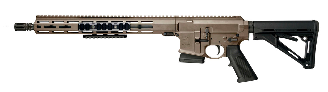 WEDGETAIL INDUSTRIES MPR MINI 223 16" PUMP ACTION RIFLE FDE CERAKOTE FINISH , 1 X 10RD PMAG, A1 FLASH HIDER