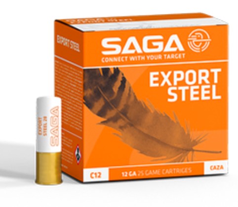 SAGA Export 12ga 28gr STEEL #8 25pk -Slab Price $175.00