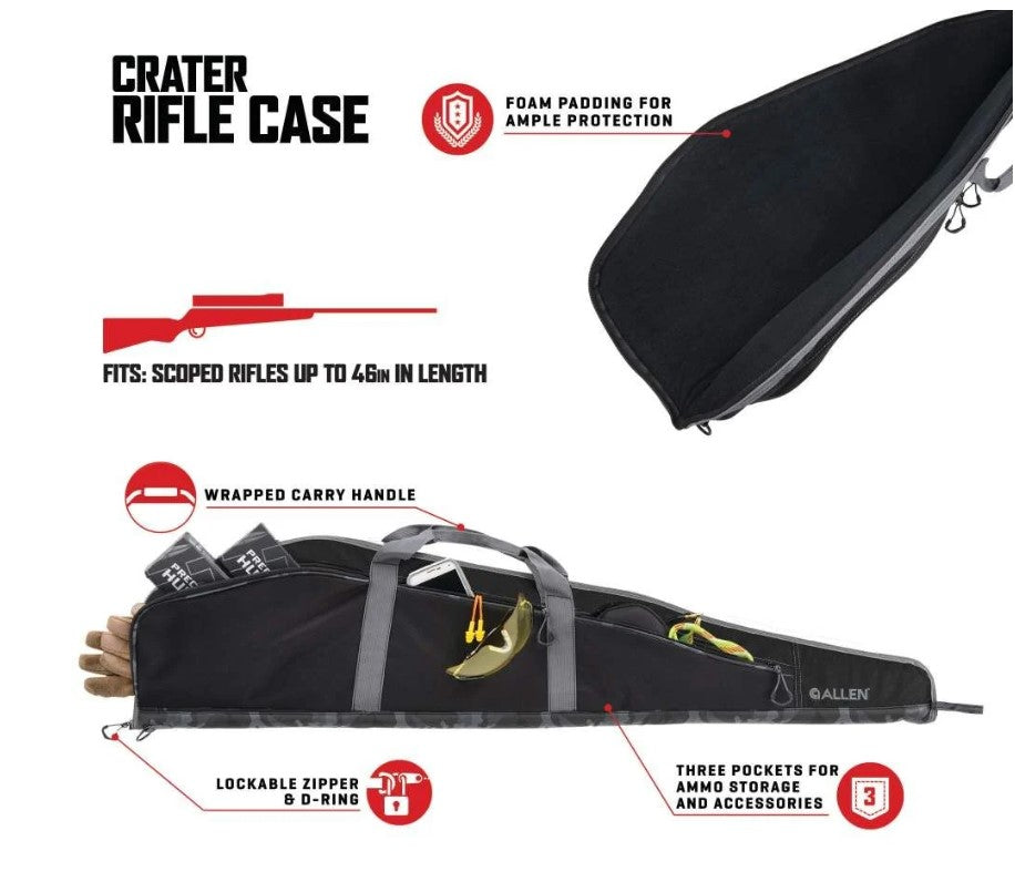 ALLEN CRATER SCOPED RIFLE CASE BLACK 46"