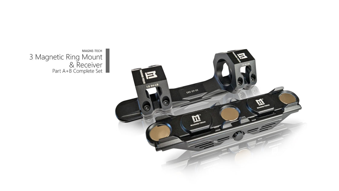 Magne-Tech 30x38.5mm 3x Magnetic Ring Mount & Receiver Part A+B  Complete Set RRP $599