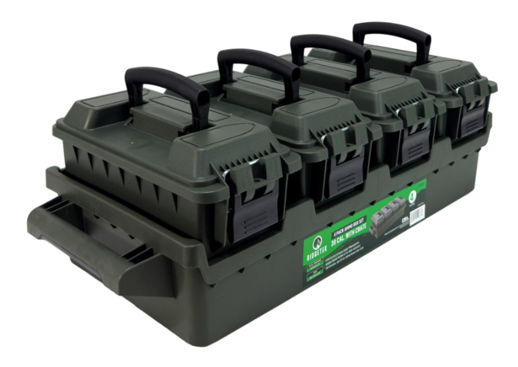 Ridgetek 4-Box .30Cal Ammo Crate OD Green