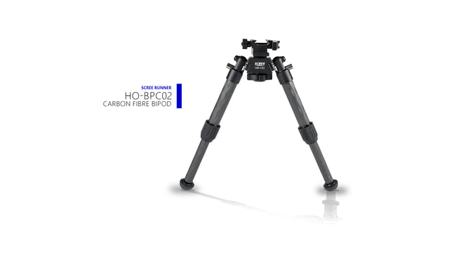 Scree Runner HO-BPC02 Carbon Fibre Bipod - Max H 240mm Min H 190mm Load Weight 15kg Total Weight 370g RRP $199.99