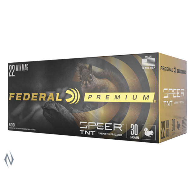 FEDERAL 22WMR 30GR TNT JHP 2200FPS 50PK BRICK PRICE $355.00