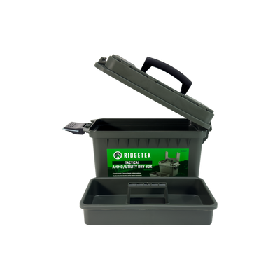 Ridgetek Utility Dry Storage Box w/Tray OD Green