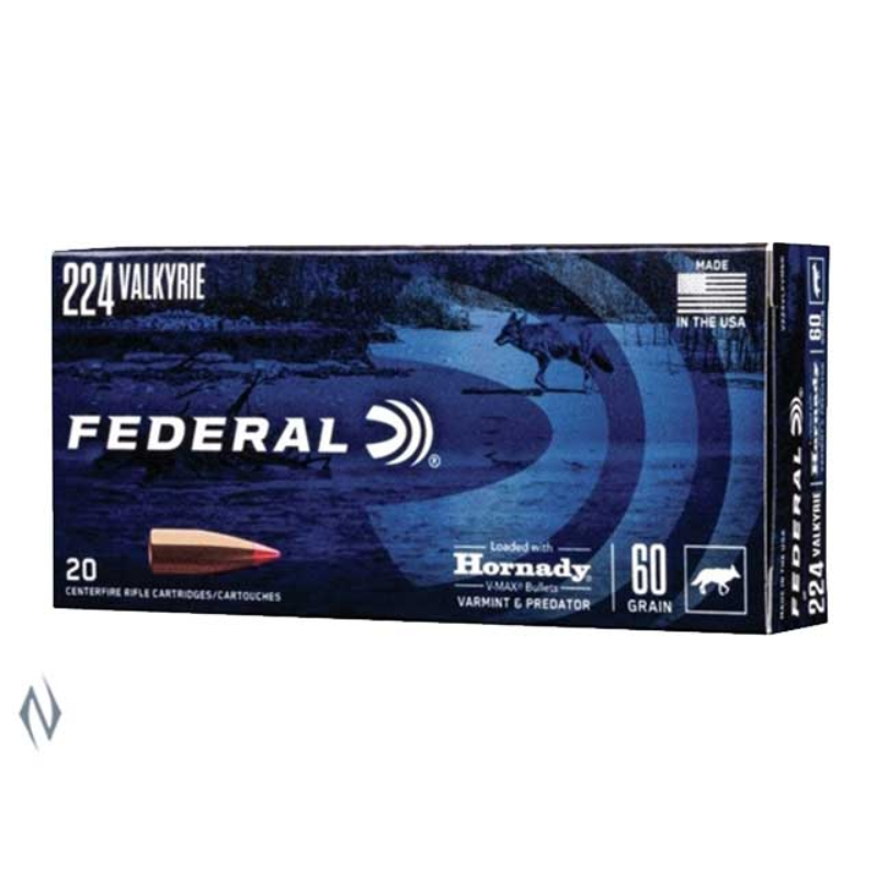FEDERAL 224 VALKYRIE 60GR VMAX 20PK