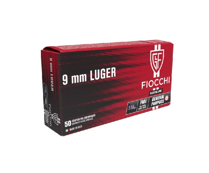 FIOCCHI 9MM LUGER 115GR 50PK FMJ