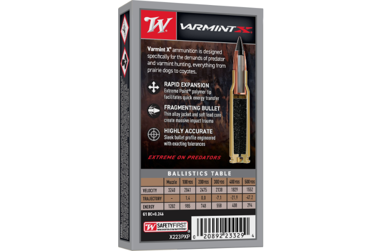 Winchester Varmint X 223Rem 55gr PT 20pk