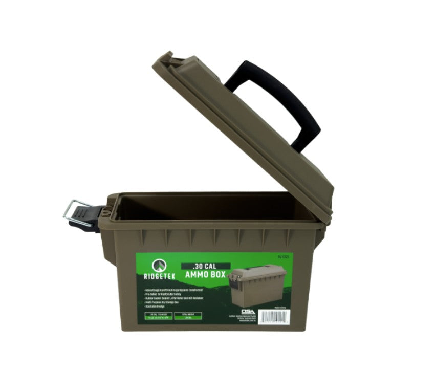 Ridgetek .30 Cal Ammo Box Dark Earth (Inc Padlock)
