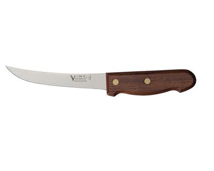 Victory Knives - 2.5mm x 15cm Carbon Steel Curved Boning Knife (Wooden Handle)