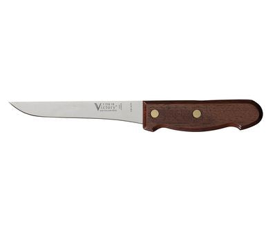 Victory Knives - 2.5mm x 15cm Carbon Steel Straight Boning Knife (Wooden Handle)