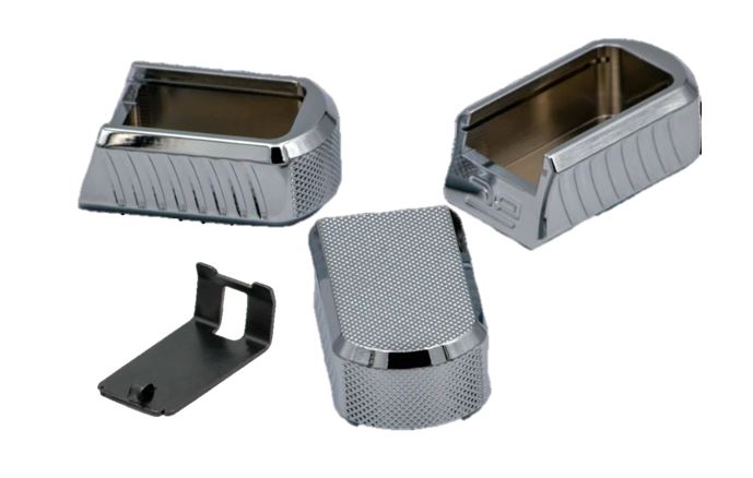 BOSS COMPONENTS CZ SHADOW 2 MECGEAR EXTENDED BASEPAD ALUMINIUM + CLIP CHROME