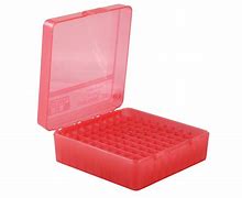 MTM 100 Round Hinged Top Ammo Box 38-357 - Clear Red