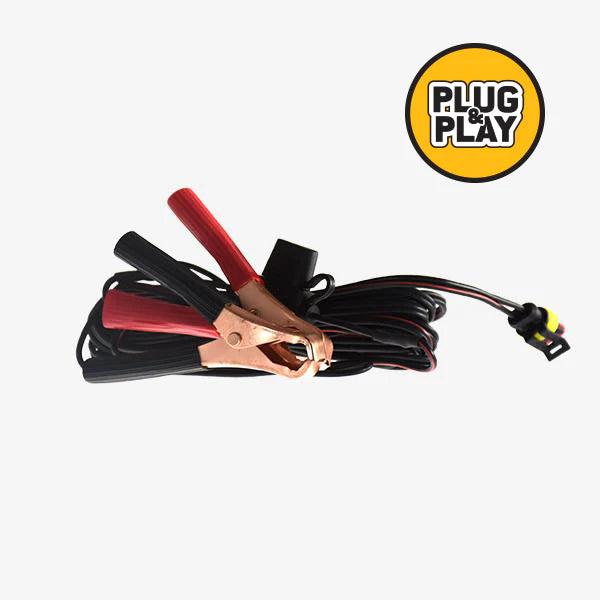 Lightforce Alligator Clip Lead with Inline Fuse and AMP Plug and Play