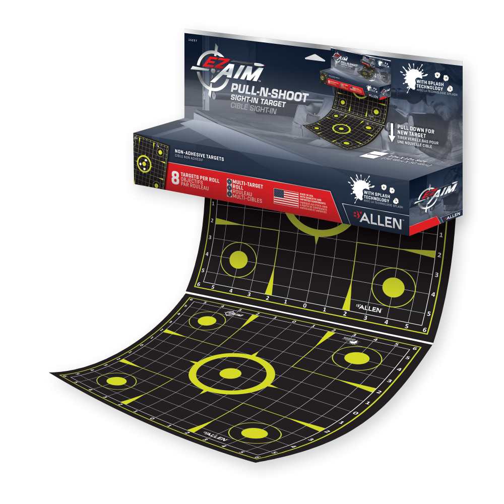 ALLEN EZ AIM PULL N SHOOT SPLASH 12X12 SIGHT GRID TARGET ROLL 8PK
