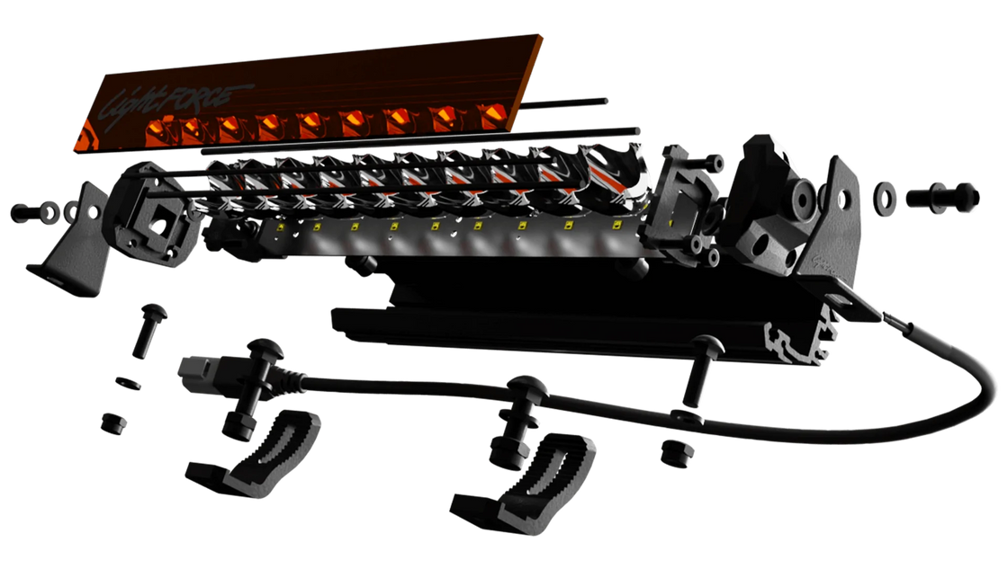 LIGHTFORCE VIPER 6 INCH SINGLE ROW AMBER LED LIGHT BAR