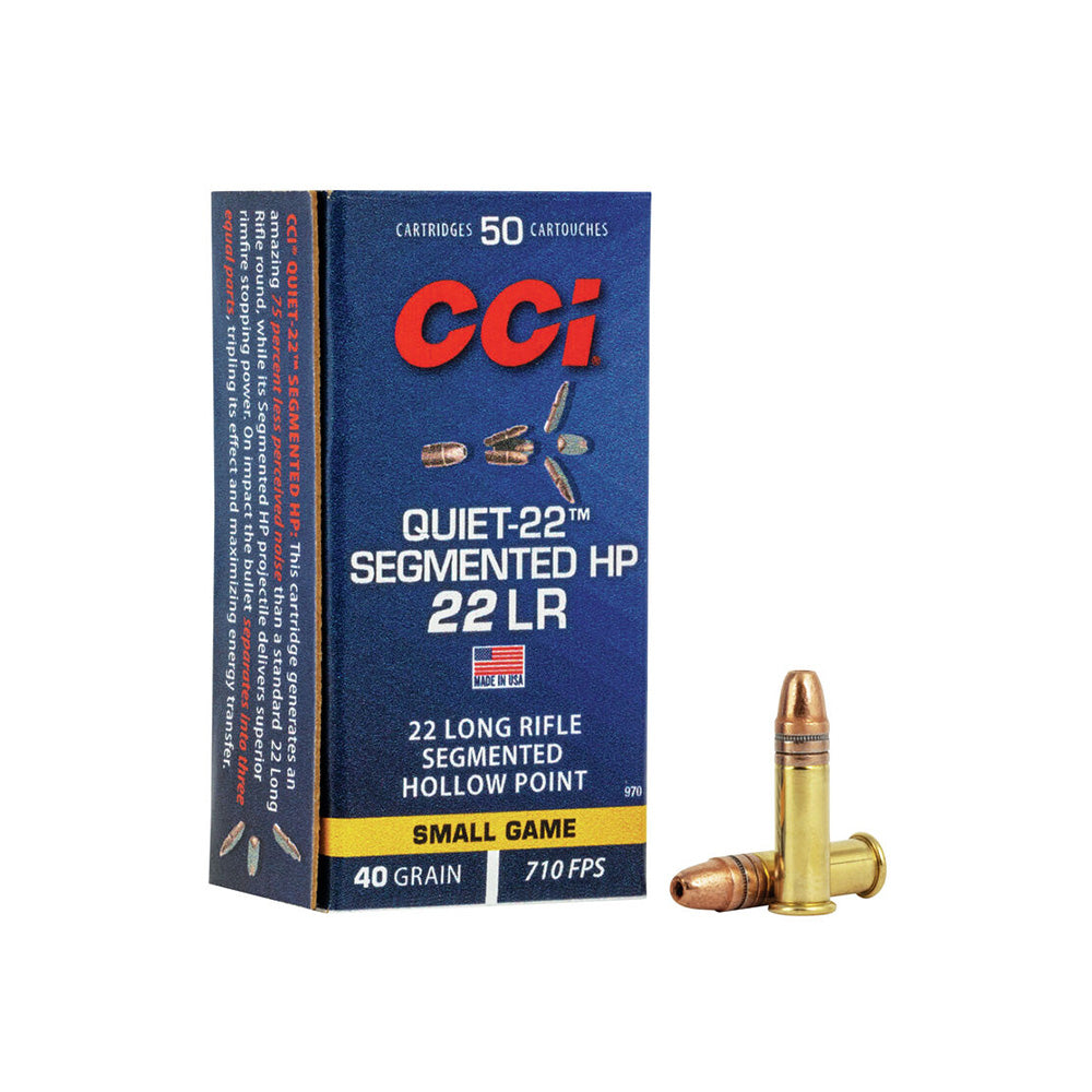 CCI 22LR QUIET 40GR SEGMENTED HP 710FPS • Pack 50 -Brick Price $179.95