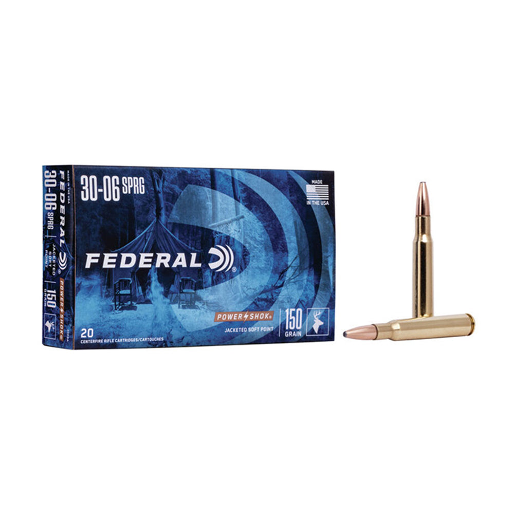 Federal 30-06 Sprg 220gr RN Power-Shok 20 Pack Centerfire Ammunition