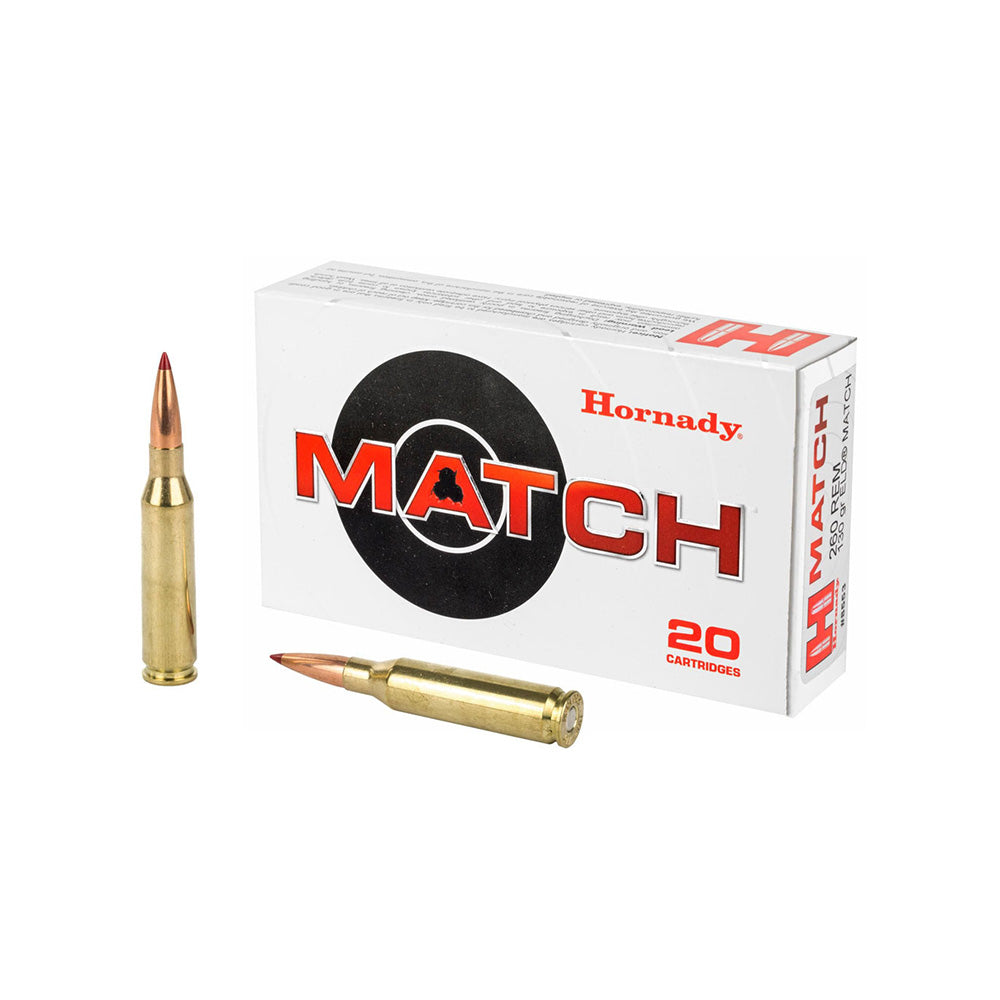 Hornady 260 Rem 130gr ELD Match 20 Pack Ammunition