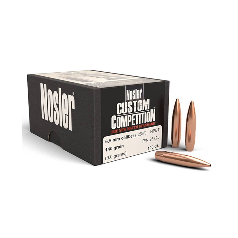 Nosler 6.5mm 140gr HPBT Custom Comp 100 Pack Ammunition
