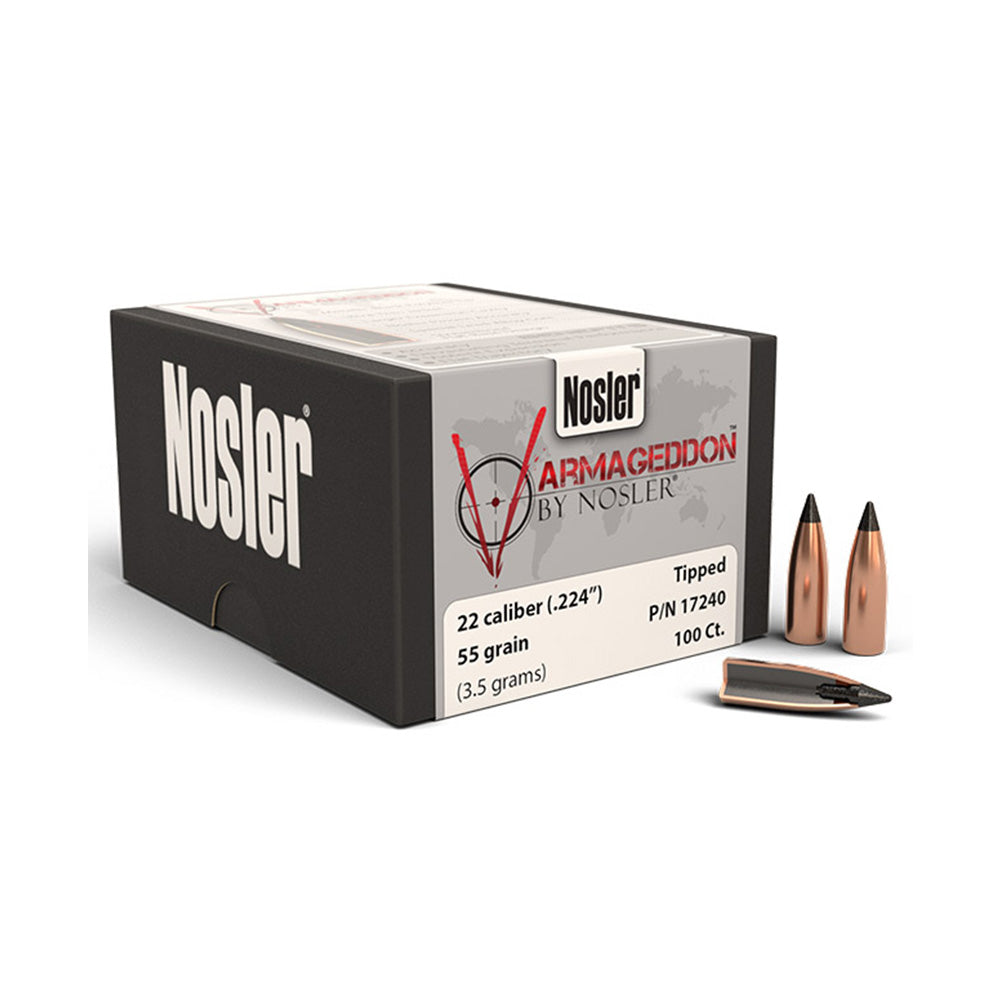 Nosler Varmageddon 224 55gr 100 Pack Ammunition
