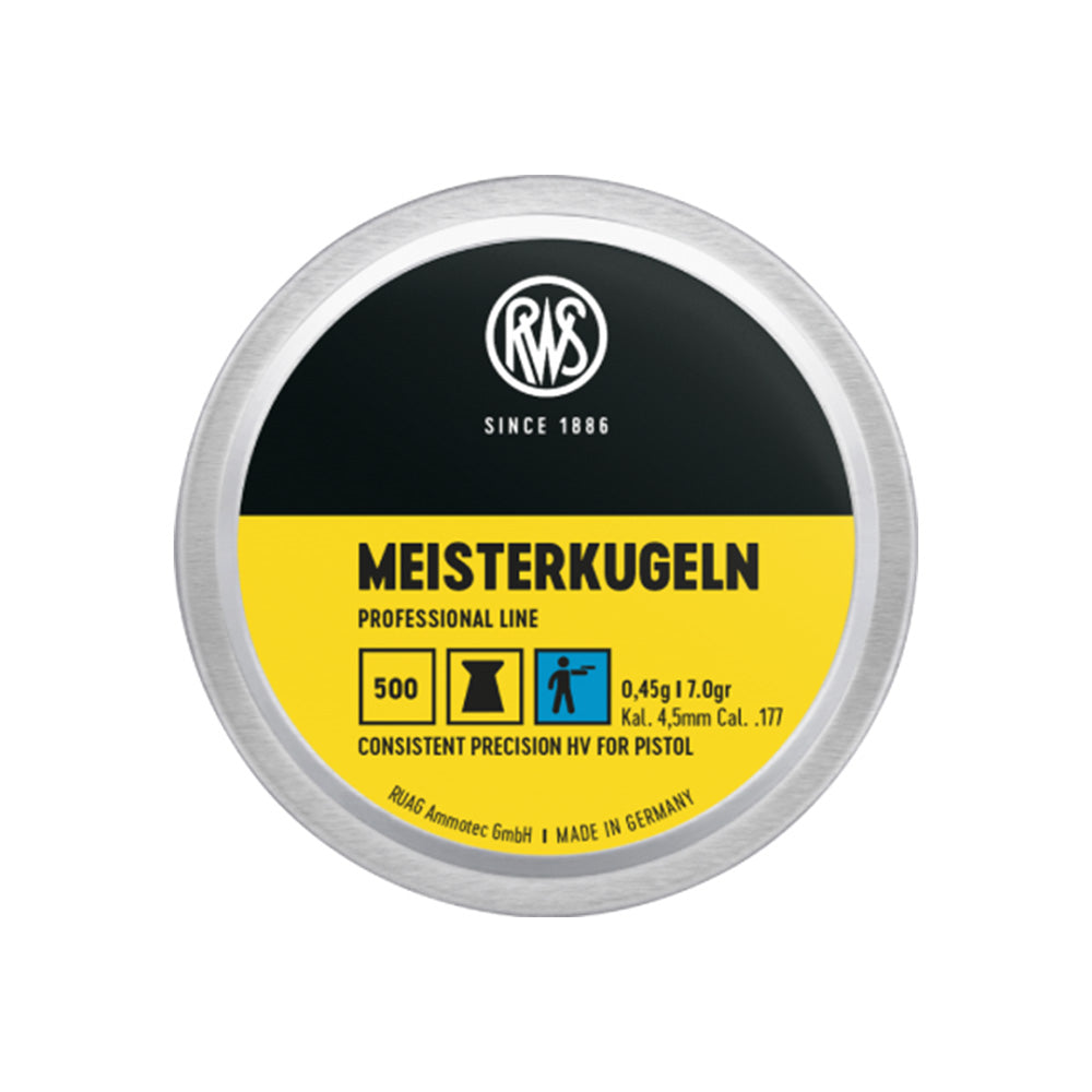 RWS Pellets Meisterkugeln .177 0.45G (Head 4.48) Pistol Air Ammunition