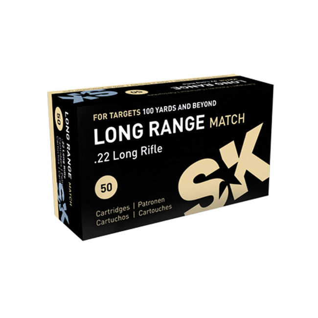 SK Long Range Match 22LR 40gr LRN 1106fps 50 Pack Rimfire Ammunition