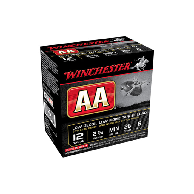 Winchester AA Featherlite 12 Gauge 2-3/4 26gr 980fps 8 Shotgun Ammunition